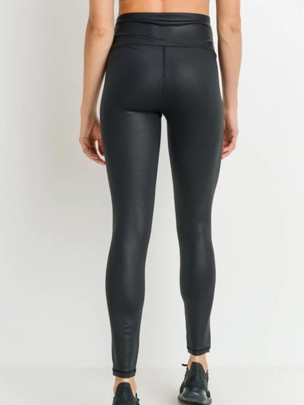NWT Mono B Black High Rise Foil Pebble Leggings | Size Small - Picture 4 of 4